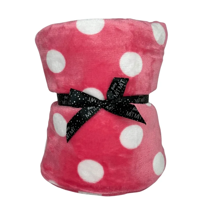 שמיכת פליז לעגלה ועריסה-ורוד