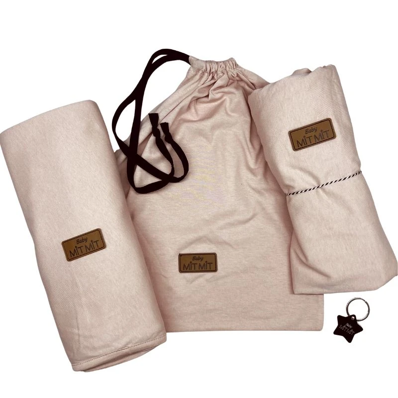 סט מצעים לגן- חורף או קיץ: ורוד מעושן. כולל הדפסת שם